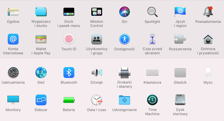 Grafika 1. Zrzut ekranu z widocznymi ikonami oznaczającymi różne funkcjonalności, w tym Dostępność