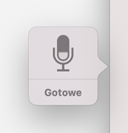 Image 3. Microphone icon with the message Done